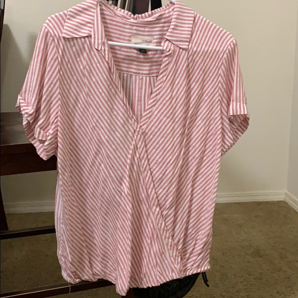Pink and white stripped shirt